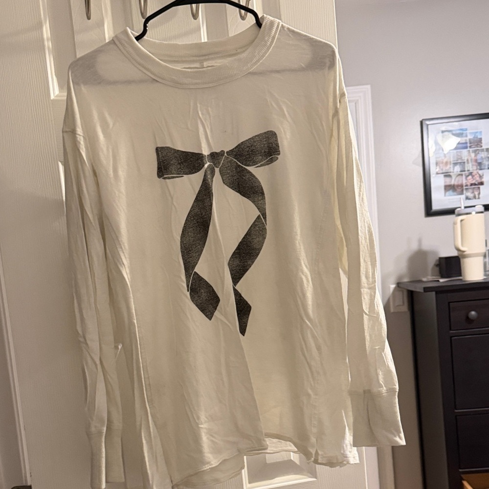 Aerie White Long Sleeve Top